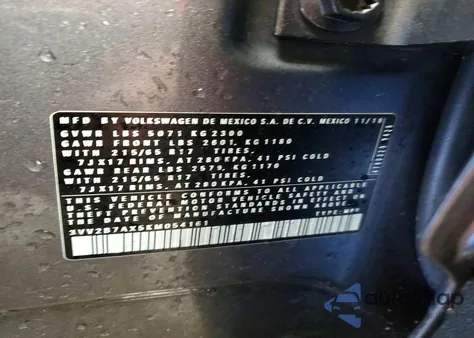 2019 Volkswagen Tiguan Se из США, поврежденный, VIN 3VV2B7AX5KM054161